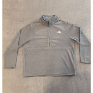 The North Face Glacier 1/2 Zip Fleece Jacket Coat Gray Men's XLarge